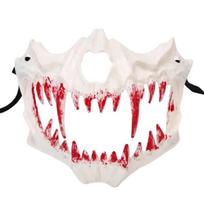 Horror Devils Wolf Mask Animal Skeleton Mask Halloween Dog Mask Party Decoration Mask Anime Dragon Mask Scary Mask white