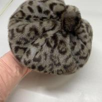 Women's Beret Retro-chic Leopard-print Plush Beret for Women Autumn Winter Octagonal Cap Niche Bohemian Artist's Hat One size black