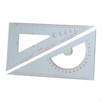 Chart Drawing Triangle Ruler Measuring Lightweight Portable Angle Protractor for Ship Right Angle Ruler white