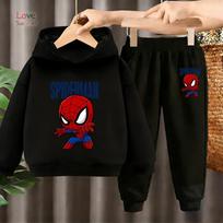 Vaikams Hoodies+kelnės 2 dalių komplektai Žmogus-voras Marvel Vaikų cosplay anime Megztinis su gobtuvu Vaikų drabužiai 4-14 m. 140 black