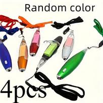 Multi-Functional Lanyard Sticky Note Pen, Ballpoint Pencil - Portable and Smooth Writing, Equipped with A Keychain Hook Suitable for Office, Exercise 4pcs black