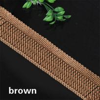 11 metrų įvairių kutų apvadas apmušalams, užuolaidoms, lempoms, krepšiui, kostiumui 11M brown