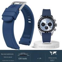 Seiko PROSPEX SSC813P1 SSC909P1 panda guminis lenkto galo Juodas Mėlynas Oranžinis laikrodžio dirželis Silikoninis vandeniui atsparus minkštas vyriškas laikrodžio dirželis 20mm blue