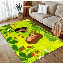 Mažojo kurmio paveikslėlio animacinis kilimas svetainei, miegamajam, sofai, prie durų, sofos stalo plotui, neslystantis grindų kilimėlis, dovanoms 40x60cm yellow