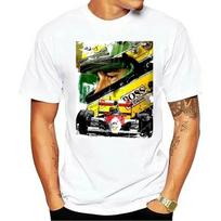 Madingas Viršutinis Marškinėlis Vyrams Moterims AYRTON SENNA MENAS Per dydį T marškinėlis Spausdintas T marškinėlis Vyrams Medvilninis T marškinėlis Vasaros Prekės ženklo Marškinėlis Europos Dydis S balta