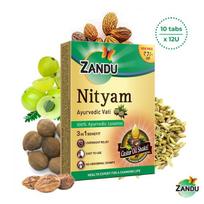 Zandu Nityam Tablet For Stomach Care Digestive Support Tablets Gentle Bowel Cleanse Formula Pack Of 12 x 10 Tabs