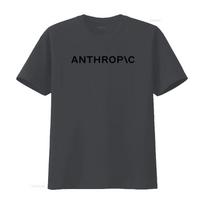 Anthropic AI Marškinėliai Šaunūs Minimalistiniai Dirbtinio Intelekto Technologijos vintage Skalbti Kvėpuojantys Šiek tiek Universalūs Streetwear M black