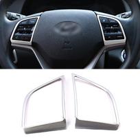 Hyundai Tucson 2015-2020 vidinės durų rankenėlės, vairo mygtuko, lango statramsčio, puodelio laikiklio rėmelio apdailos juostelė, sidabrinė gray