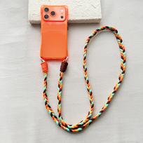 Naujas pintas dirželis telefono dėklas tinka iPhone 17 Pro Max dirželiui 17 Pro per petį ilgas lynas Apsaugos nuo kritimo dėklas iPhone17 orange