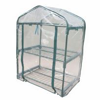 Easy Setup PVC Greenhouse Cover 2 Tier Mini Garden Warmer Cover Without Stand Transparent Sunroom Indoor Planting white