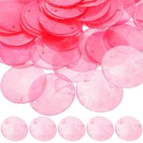 100Pcs Round Shells Pieces Polished Flat Slice DIY Jewelry Pendant Wind Chime Dream Catcher Making Accessories red