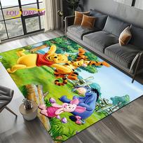 3D mielas Pūliu meškiukas animacinis kilimas kilimėlis miegamojo svetainės namų sofos dekoravimui, vaikiškas žaidimų didelis dekoras grindų kilimėlis dovana 40x60cm