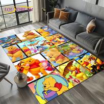 3D mielas Pūliu meškiukas animacinis kilimas kilimėlis miegamojo svetainės namų sofos dekoravimui, vaikiškas žaidimų didelis dekoras grindų kilimėlis dovana 70x100cm