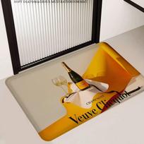 V-Veuve C-Clicquot Grindų kilimėlis Retro Daugiakryptis Svetainės Virtuvės Kilimas Neslystantis Modernus Namų Dekoras 80x120cm