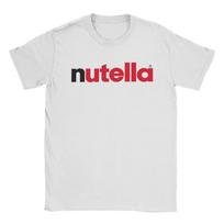 Nutella logotipo marškinėliai, marškinėliai iš medvilnės paplūdimiui, unisex madingi marškinėliai su raštu, trumparankoviai street wear marškinėliai S red
