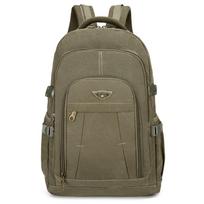 Laptop Canvas Backpack Men's Travel School Shoulder Bags Multifuncti Rucksack Water Resistant Computer Backpacks For Teenager armijos žalia spalva