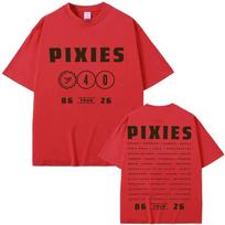 Pixies medvilniniai marškinėliai Stardust 2026 Pasaulinis turas Suaugusiems Kasdieniai drabužiai Marškinėliai su grafiniu spaudiniu Streetwear Viršus Y2K Gotikiniai medvilniniai oversized marškinėliai L black