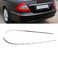 2 vnt. Chromuotos galinio buferio apdailos juostelės 2118852821 2118852721 Mercedes-Benz E-Class AMG W211 E350 E320 E550 2006-2008 black