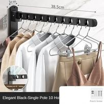Adjustable Angle Wall-Mounted Clothes Hanger  Closet Durable Couple Stainless Steel Folding Retractable Hook Home XL