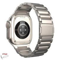 Luxury Titanium Strap for Apple Watch Ultra Series 9 8 7 3 4 5 6 se Magnetic Band Bracelet for iwatch ultra 2 49mm 45mm 42 44mm for Apple Watch 44mm black