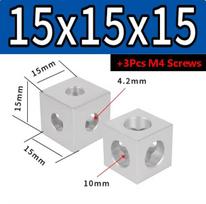 4pcs 1515/2020 Aluminum block 90 Degree Angle Corner Connector for V-Slot/C-Beam Aluminum Extrusions Profile 3D Printer Parts