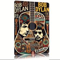 Bob Dylan Vintage Metal Tin Sign Retro Rock Music Wall Art Man Cave Garage Decor 20x30cm（7.8x11.8inch）