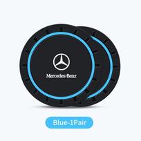 FA01For Mercedes Benz AMG CLA CLS GLK CLK CLG Car Coasters Water Cup Slots Non-Slip Mat Waterproof Cup Pad Interior Mouldings CAIBD black