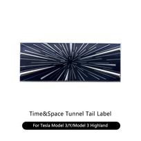 Laiko ir erdvės tunelio logotipas Tesla Model 3 Y S X bagažinės ženklelis Emblema Lipdukai Lipdukas Model 3 Highland 2024 Performance Aksesuarai Blue Black black
