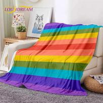 Vaivorykštės iliuzijos animacinis flanelinis pledas lovai, sofai, lauko poilsiui. Minkštas, jaukus, dovana namams, miegamajam, iškylai. Size: 100*150cm, Weight: 230 GSM