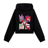 5697 Kids Girls The Amazing Digital Circus Printed Long Sleeves Hoodies 140cm juoda
