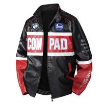 Retro motociklininko apranga Striukė PU oda Lenktyninė Atsitiktinė Unisex Motociklininko apranga Striukė skirta BMW Performance M M1 M2 kycp51 3XL black