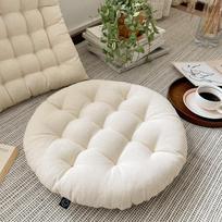 High-end tatami round dining chair strap chair cushion Japanese simple white square seat cushion sedentary 40x40x6cm 1pcs gray