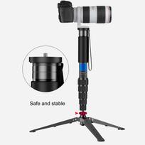 Camera Monopod 6 Section Telescopic Carbon Fiber Anti Slip Portable Travel Monopod for DSLR Camera Photography Phone Live Streaming Stand black