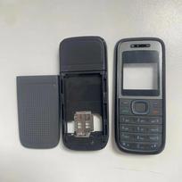 Nokia 1208 1200 pilnas angliškas klaviatūros dangtelis, pilnas mobiliojo telefono dėklas, aukštos kokybės korpuso dangtelis 1208 Black