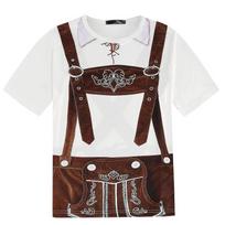 Bavaria beer 3D printed t-shirt mens casual streetwear oversized top Oktoberfest lederhosen german fashion M black