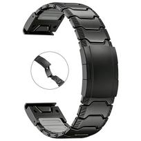 22/26mm Silikoniniai + Titano Dirželiai QuickFit Juosta skirta Garmin Fenix 8 47/51mm E 7 7X Pro Dirželiai skirta Descent Mk3i Quatix 8 Apyrankė QuickFit 26mm black