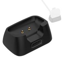 Magnetic Drop In Dock for Mic Mini Wireless Microphone Transmitter , Small Desk Charging Base with Guided Rest Slot for Daily Table Charging and 1 black
