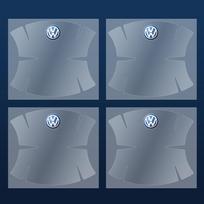 Automobilio durų rankenėlės įdubimo apsauginis skaidrus lipdukas Volkswagen GTI Golf Polo Passat VW CC Tiguan T-ROC Jetta Taigo gray