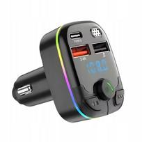 Bluetooth automobilinis siųstuvas USB įkroviklis USB-C Laisvųjų rankų įranga 12/24V