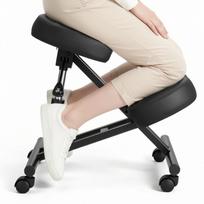 VEVOR Ergonomiška klūpėjimo kėdė su ratukais, Mobilioji X formos laikysenos kelio kėdė su reguliuojamu aukščiu ir storomis putplasčio pagalvėlėmis juoda