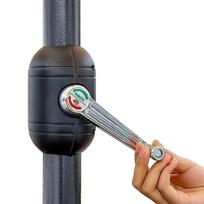 Skėčio rankena su rankena, terasos skėčio rankena su rankena, skėčio priedai, lauko terasa, pakeiskite skėtį, terasos skėčio dalys 1PC gray