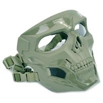 Kaukolė Messenger Taktinė pilno veido kaukė, Helovino Cosplay Baisi kaukė, Apsauginė kaukė CS Airsoft Wargame žaidimams One size fits all žalia