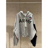 Mens Oversized Distressed Zip-Up Hoodie Streetwear Cotton Sweatshirt Fall 2025 S pilka