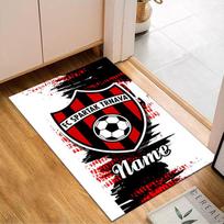 Individualus vardas Spartak Trnava Futbolo herbo kilimas Žaidimų kilimas, Grindų kilimėlis miegamajam, svetainei, prieškambariui, Namų dekoro dovana Kalėdoms, gimtadieniui 40cmx60cm black