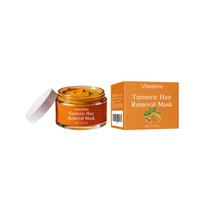 Turmeric Hair Removal Cream Underarm Arm Leg Painless Hair Remover Prevent Dark Spots Ingrown Hairs Permanent Epilator Cream orange