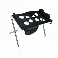 Pet Grooming Stand for Small Dogs and Cats with Eight Limb Openings, Padded Headrest, and Side Tool Storage Pocket