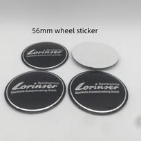 4pcs 56mm 60mm 75mm Lorinser logo Car emblem Wheel hub Center Cap Badge JYKHK7 covers sticker Styling accessories white