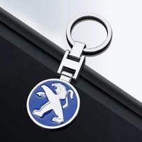 3D Metalinis Peugeot Ženklelis Raktų Pakabukas Raktų Žiedelis Emblema Automobilio Aksesuarai Peugeot 106 406 407 307 206 301 408 4008 208 3008 308 508 607 mėlyna