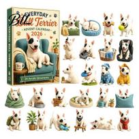 Dog Themed Holiday Decorations Advent Calendar 2026, 24-Day Christmas Countdown with 24 Acrylic Unique Lover Keepsake Cute Ornaments, Collectible beige