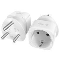 Xiaomi 2PCS South Africa Travel Adapter, EU to SA South Africa Plugs Adapter Type M Big Round Power Converter Lesotho Ghana Travel Plug 2PCS white